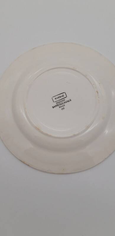 Digoin Sarreguemines blue flat plate