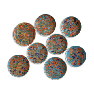 Glazed ceramic wall plates