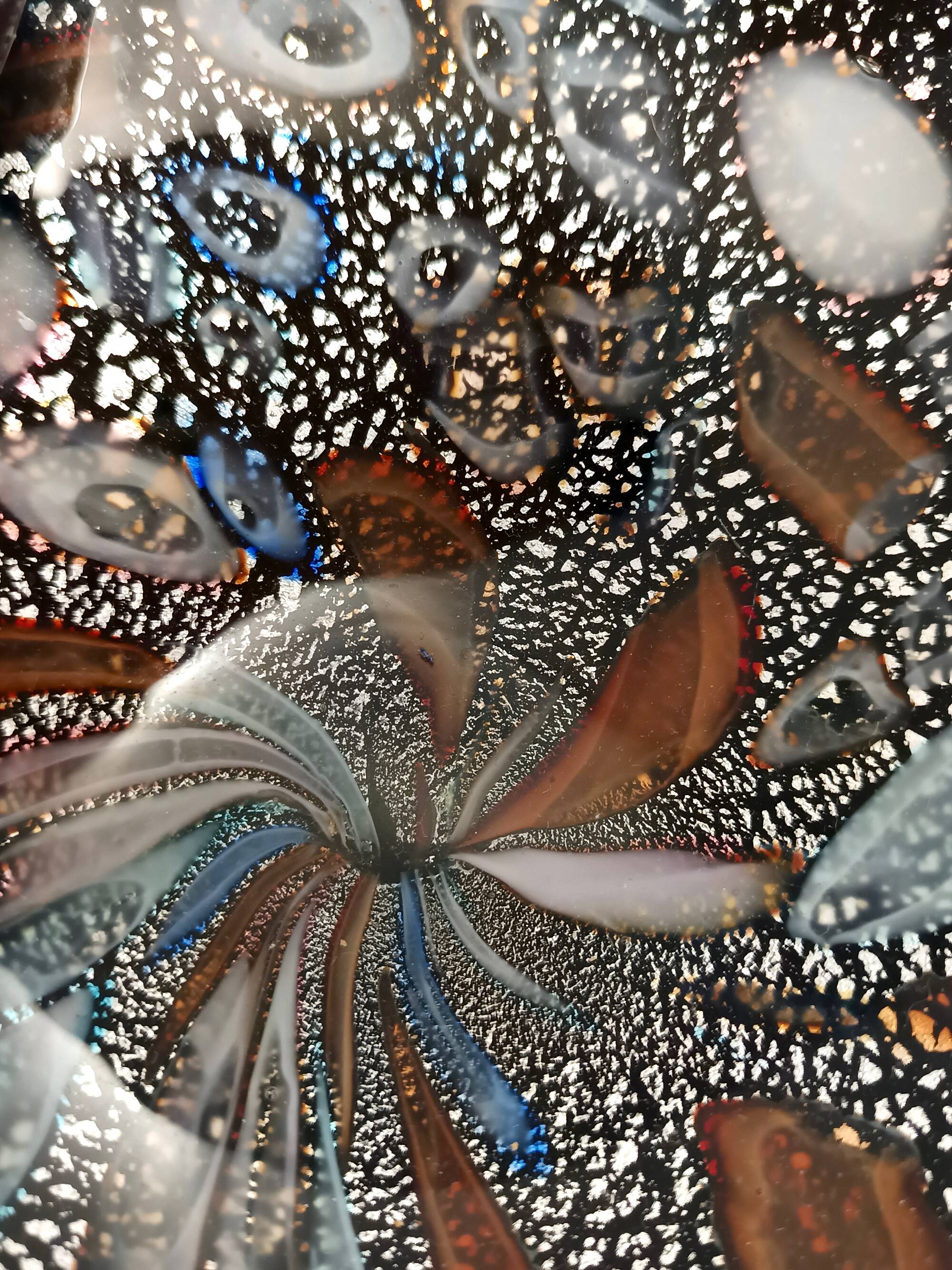 Black Murano Glass "Tutti Frutti" Ashtray / Vide-Poche attr. to Avem