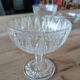 5 antique clear glass cups