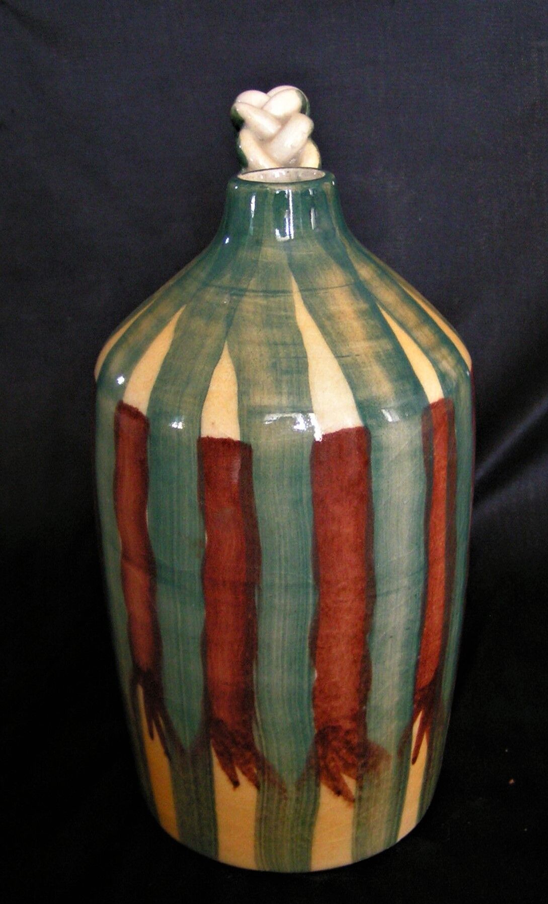 Vallauris pitcher in glazed earth