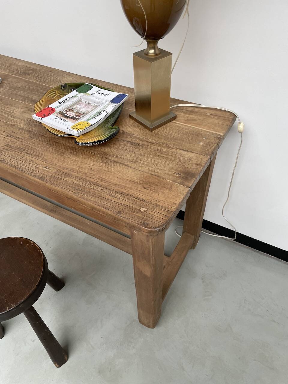 Oak console farm table 3m