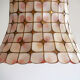 Hanging lamp, shell, brass and gilding day offal, 1960