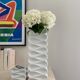 Pair of beautifully wavy earthenware vases.