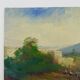Oil on wood by Riccardo Capone Procession 50s 60s