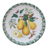 Faience pie dish decoration "pears"