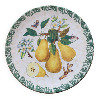 Faience pie dish decoration "pears"