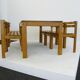 Furniture dining room table in Elm, country low 1970 s