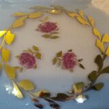 Paire d'appliques vintages en opaline bleue claire