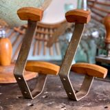 Pair of wooden patères