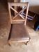 Wooden chair with leather seat