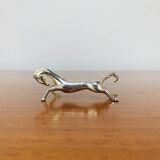6 porte-couteaux chevaux en métal argenté vintage