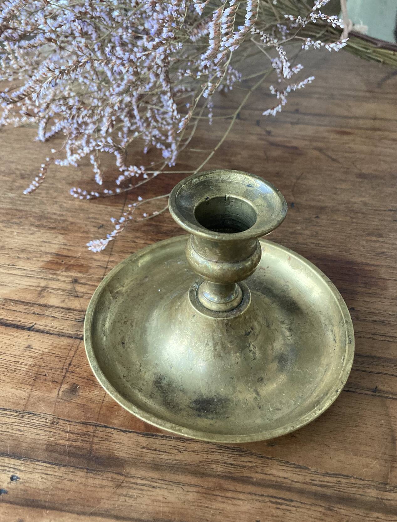Vintage brass candle holder