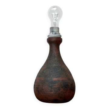Brutalist mid-century pottery table lamp by Gerhard Liebenthron, 1960s.
