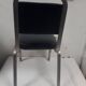 Pair chair desk conference aluminum skai grey vintage blue 1960