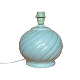 Spiral lamp foot - White glazed ceramic 70's