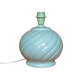 Spiral lamp foot - White glazed ceramic 70's