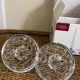 Superb pair of crystal candlesticks model "Organdi" by Crystal d'Ar.