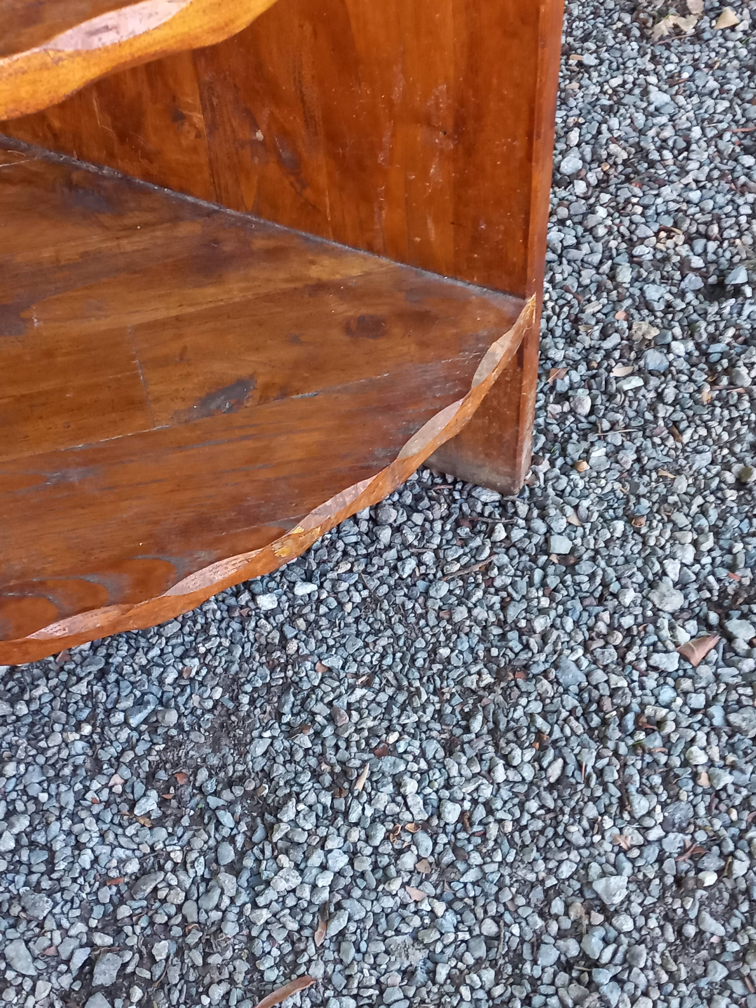 Brutalist oak corner unit from the 1960s.