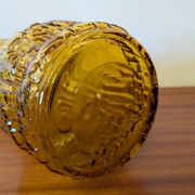 Italian pitcher textured amber glass 70's