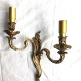 Pair of bronze wall lamps
