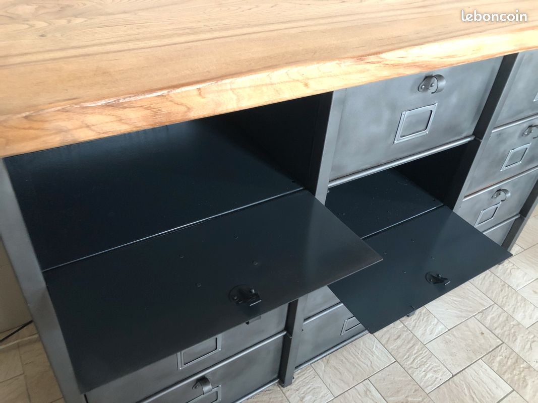 Industrial furniture 12 valves Strafor metal wood