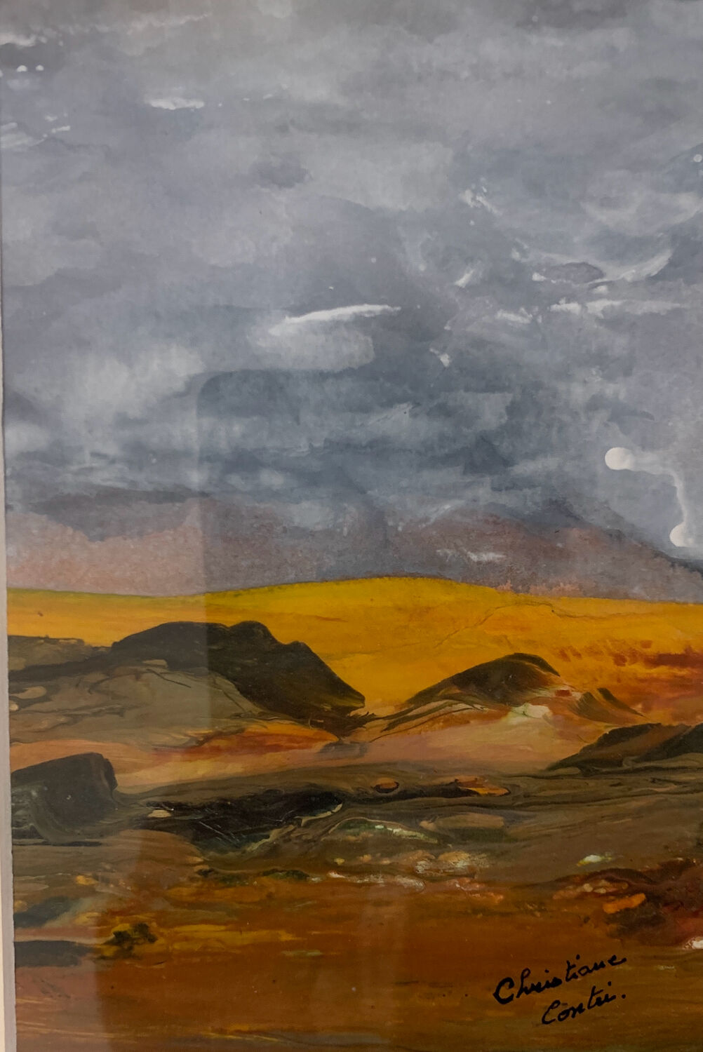 Numbered lithograph 18/23 - Christiane CONTRI - Abstract Landscape