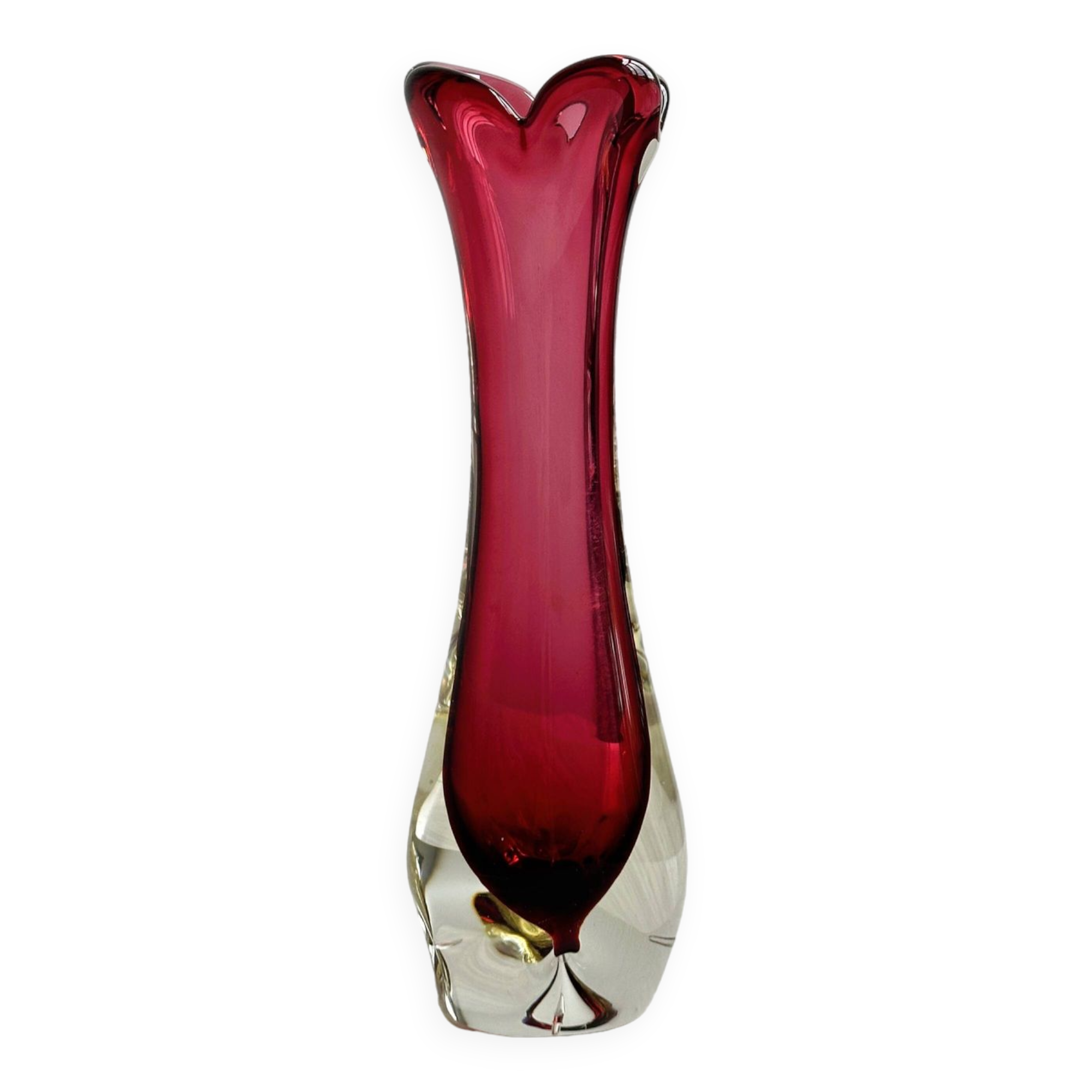 Murano glass vase Chambord Fratelli Toso.