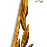 Metall wall mirror and matching shelf gold plated plated by Banci Firenze