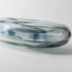 Blue Murano Glass Bowl with Filigree Twist - Vintage Italian Glass Art, 1970s, Table Decor