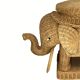 Rattan bamboo wicker elephant pedestal or side table, 1970s