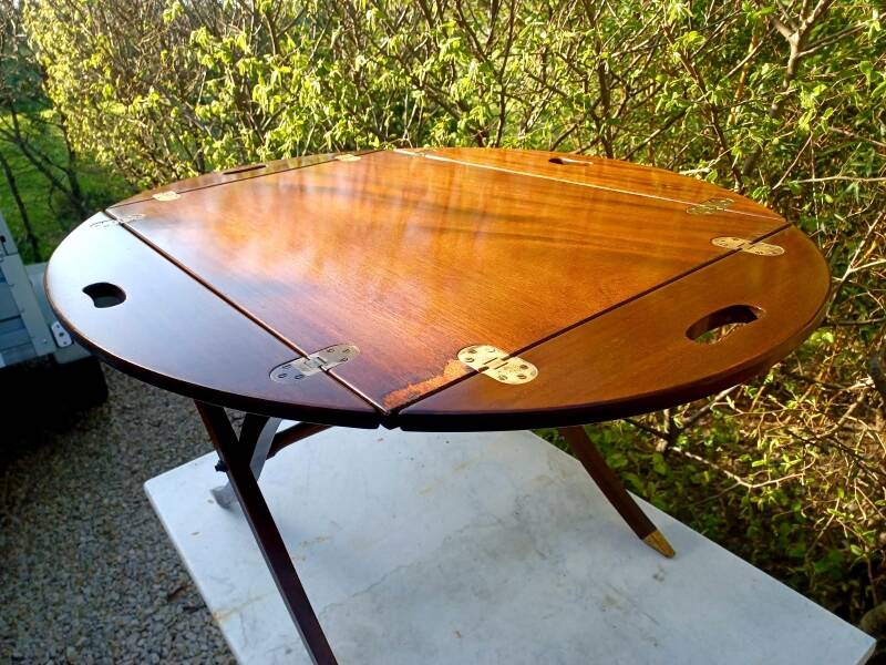 Red mahogany boat table - yacht