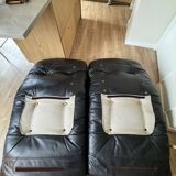 Marsala leather canapé by Michel Ducaroy