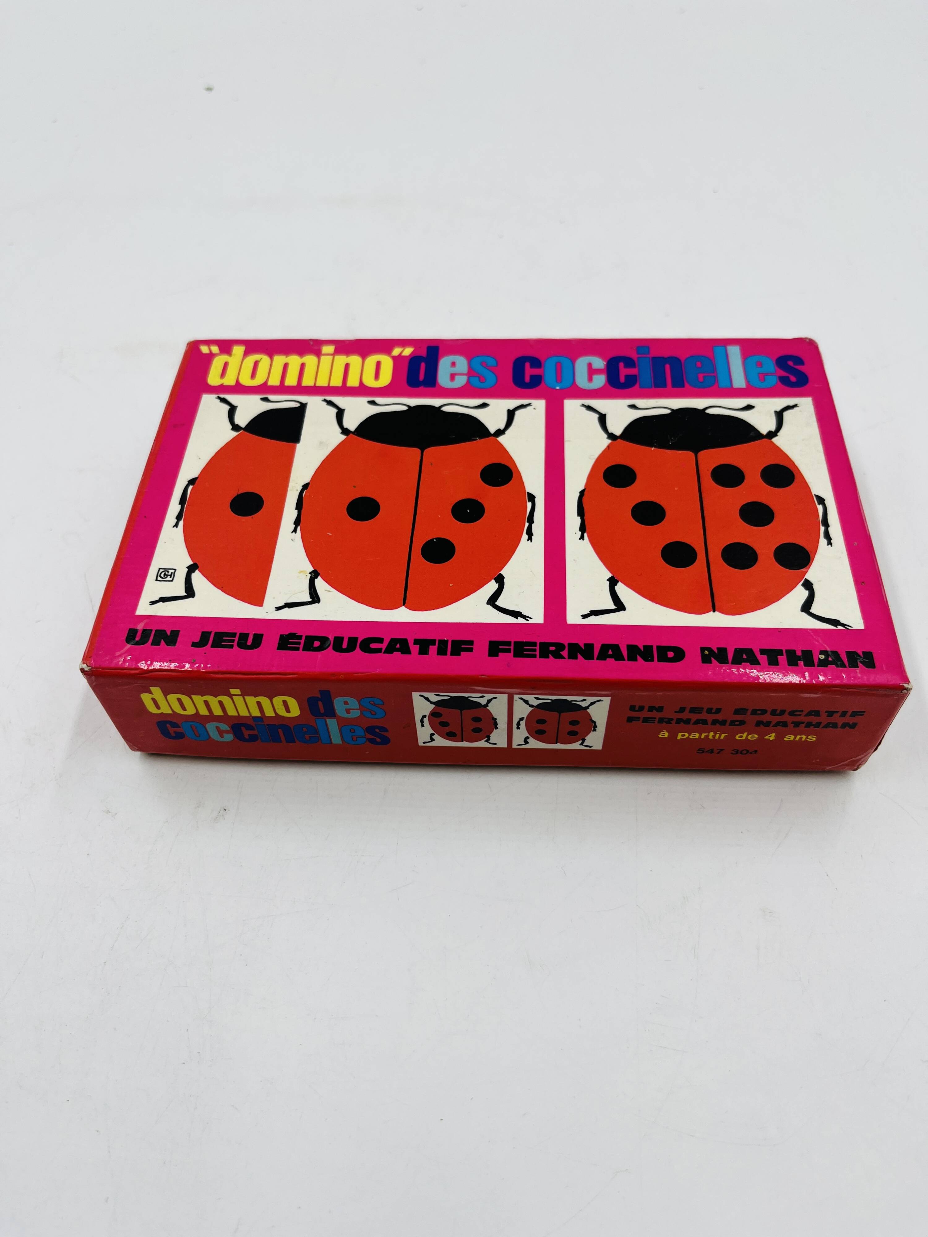 Ladybird dominoes Fernand Nathan vintage educational game