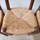 Set of 14 mid-century french rush farmhouse dining chairs