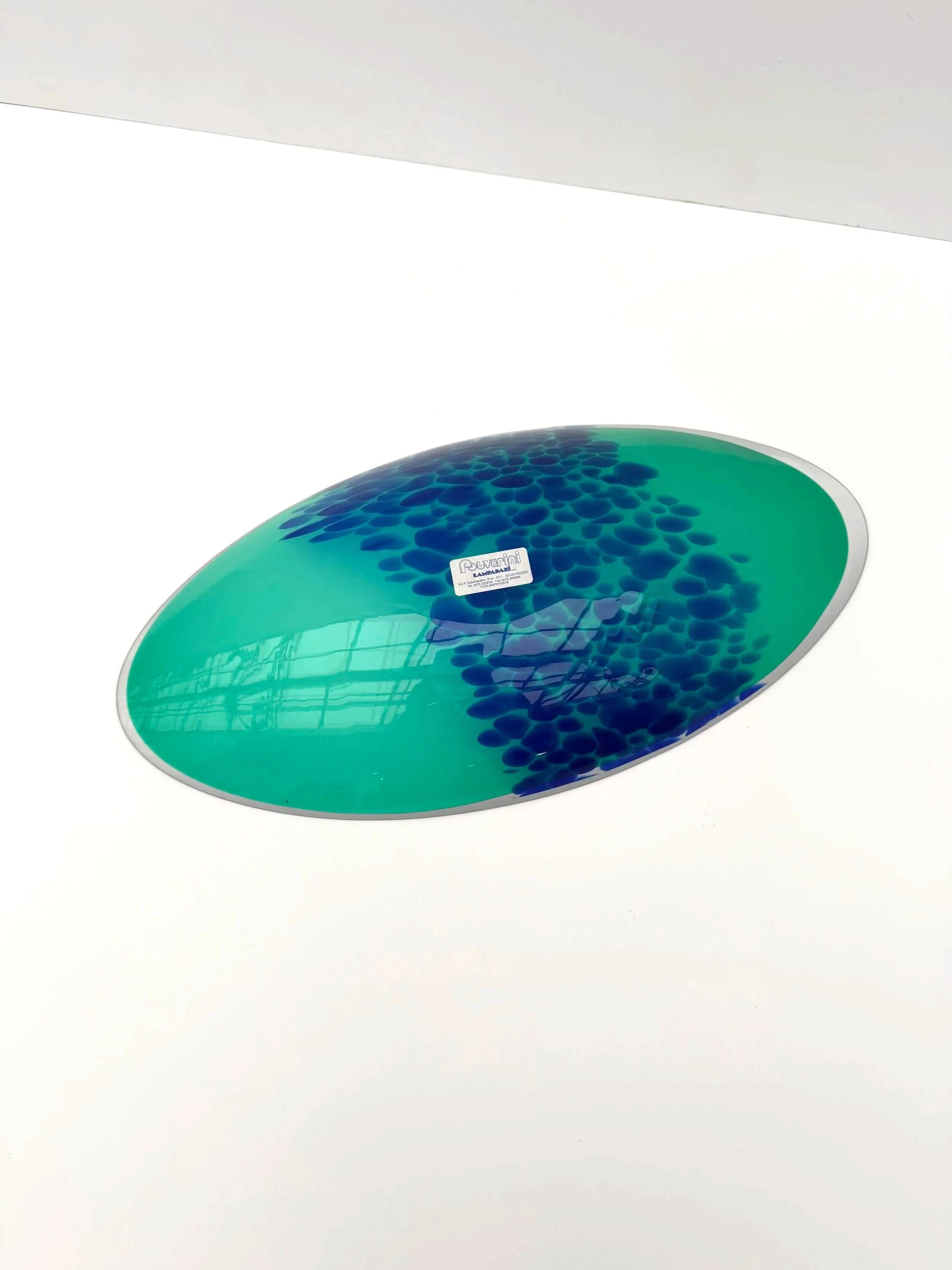 Polverini glass catchall, Italy 1990