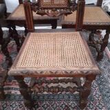 5 chaises style Louis XIII