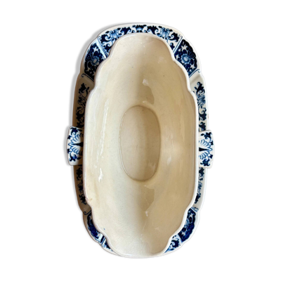 Saucière Gien en terre de fer bleue, service ''Ibis bleu'' n°1