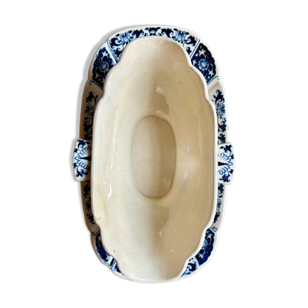 Saucière Gien en terre de fer bleue, service ''Ibis bleu'' n°1