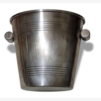 Art Deco - silver Metal ice bucket.