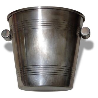 Art Deco - silver Metal ice bucket.