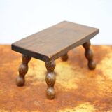 Wooden stool, small beaded foot stool, plant holder