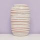 Vintage striped white geometric west germany vase scheurich