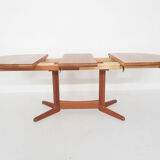 Teak oval extendable dining table by Korup Stolefabrik