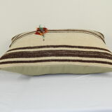 Minimalist hemp cushion cover with original ak160 details