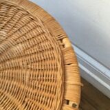 Peacock vintage rattan side table