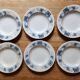 Deep plates x 6 from the French manufacturer Sarreguemines, Aïda collection. Antique and rare.