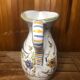Old moustiers white ceramic pitcher vintage painted decor