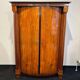 Biedermeier Armoire, Walnut Veneer, Full Columns, Austria/Vienna around 1825