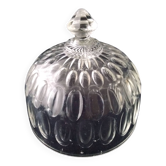Cloche à fromage ancienne en verre pressé moulé